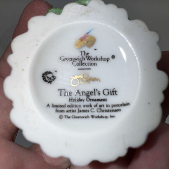 The Angel’s Gift Holiday Ornament Greenwich Workshop James C Christensen Fairy - Picture 7 of 8